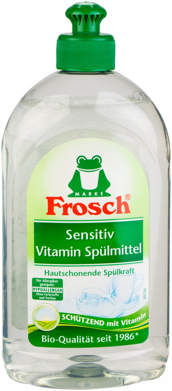 Бальзам для ручного миття посуду FROSCH для чутливої шкіри 0,5л